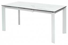 Стол CORNER 120 HIGH GLOSS STATUARIO керамика, стекло/ белый каркас, ®DISAUR в Игриме - igrim.mebel24.online | фото 5