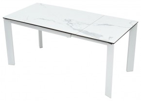 Стол CORNER 120 HIGH GLOSS STATUARIO керамика, стекло/ белый каркас, ®DISAUR в Игриме - igrim.mebel24.online | фото 6