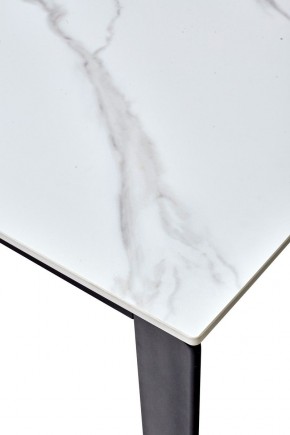 Стол CORNER 120 MATT WHITE MARBLE SOLID CERAMIC / BLACK, ®DISAUR в Игриме - igrim.mebel24.online | фото 3