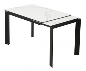 Стол CORNER 120 MATTE STATUARIO Белый мрамор матовый керамика, стекло/ черный каркас, ®DISAUR в Игриме - igrim.mebel24.online | фото 3