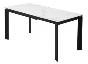 Стол CORNER 120 MATTE STATUARIO Белый мрамор матовый керамика, стекло/ черный каркас, ®DISAUR в Игриме - igrim.mebel24.online | фото 5