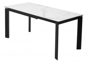 Стол CORNER 120 MATTE STATUARIO Белый мрамор матовый керамика, стекло/ черный каркас, ®DISAUR в Игриме - igrim.mebel24.online | фото 6