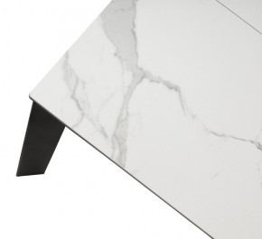 Стол CORNER 120 MATTE STATUARIO Белый мрамор матовый керамика, стекло/ черный каркас, ®DISAUR в Игриме - igrim.mebel24.online | фото 8