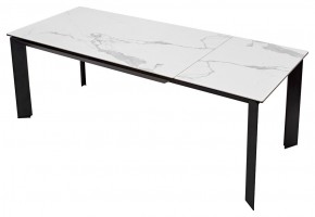 Стол CREMONA 140 MATTE STATUARIO Белый мрамор матовый, керамика/ черный каркас, ®DISAUR в Игриме - igrim.mebel24.online | фото 2