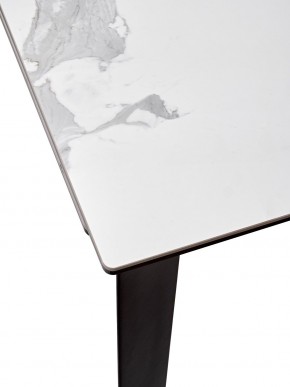 Стол CREMONA 140 MATTE STATUARIO Белый мрамор матовый, керамика/ черный каркас, ®DISAUR в Игриме - igrim.mebel24.online | фото 3