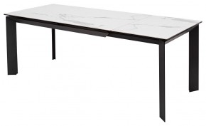 Стол CREMONA 140 MATTE STATUARIO Белый мрамор матовый, керамика/ черный каркас, ®DISAUR в Игриме - igrim.mebel24.online | фото 5