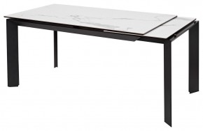 Стол CREMONA 140 MATTE STATUARIO Белый мрамор матовый, керамика/ черный каркас, ®DISAUR в Игриме - igrim.mebel24.online | фото 6