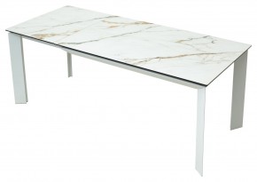 Стол CREMONA 160 KL-188 Контрастный мрамор / белый каркас, ®DISAUR в Игриме - igrim.mebel24.online | фото 2