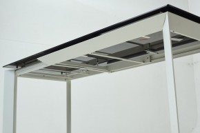 Стол CREMONA 180 KL-188 Контрастный мрамор матовый, итальянская керамика/ белый каркас, ®DISAUR в Игриме - igrim.mebel24.online | фото 8