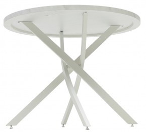 Стол ДАРИО D100 Белый, стекло/ Белый каркас М-City в Игриме - igrim.mebel24.online | фото 8