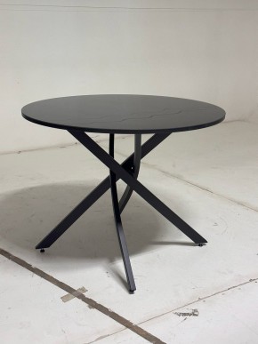 Стол ДАРИО D100 Черный, стекло/ Черный каркас М-City в Игриме - igrim.mebel24.online | фото 4