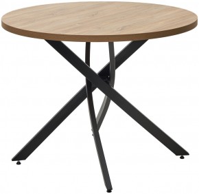 Стол ДАРИО D100 Дуб Канзас / Черный каркас М-City в Игриме - igrim.mebel24.online | фото 4