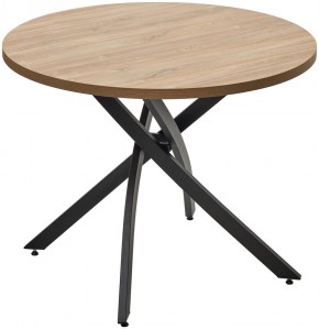 Стол ДАРИО D100 Дуб Канзас / Черный каркас М-City в Игриме - igrim.mebel24.online | фото 6