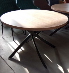 Стол ДАРИО D100 Дуб Канзас / Черный каркас М-City в Игриме - igrim.mebel24.online | фото 7
