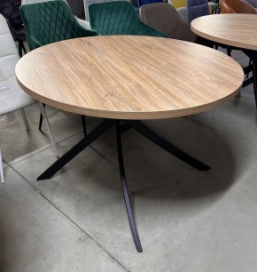 Стол ДАРИО D100 Дуб Канзас / Черный каркас М-City в Игриме - igrim.mebel24.online | фото 8