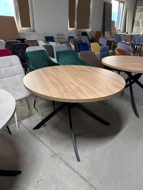 Стол ДАРИО D100 Дуб Канзас / Черный каркас М-City в Игриме - igrim.mebel24.online | фото 9