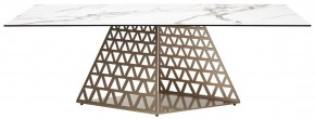 Стол ENNA 220 KL-188 Контрастный мрамор матовый, итальянская керамика/ каркас цвета шампань, ®DISAUR в Игриме - igrim.mebel24.online | фото 10