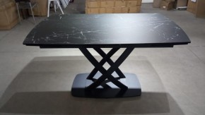 Стол FOGGIA 140 KL-116 Черный мрамор матовый, итальянская керамика/ черный каркас, ®DISAUR в Игриме - igrim.mebel24.online | фото 2