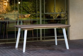 Стол Гармония раздвижной (Harmony Extendable) белый-капучино в Игриме - igrim.mebel24.online | фото 1