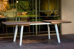 Стол Гармония раздвижной (Harmony Extendable) белый-капучино в Игриме - igrim.mebel24.online | фото 3
