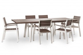Стол Гармония раздвижной (Harmony Extendable) белый-капучино в Игриме - igrim.mebel24.online | фото 6