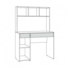 Стол компьютерный 12.77 F Комфорт (Белый РЕ шагрень) в Игриме - igrim.mebel24.online | фото 4