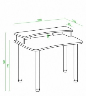 Стол компьютерный Домино Лайт СКЛ-Софт120МО+НКИЛ120 в Игриме - igrim.mebel24.online | фото 2