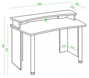 Стол компьютерный Домино Лайт СКЛ-Софт140+НКИЛ140 в Игриме - igrim.mebel24.online | фото 2