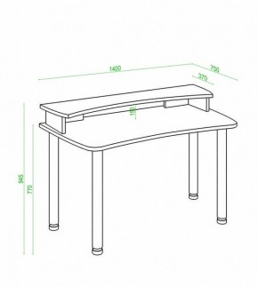 Стол компьютерный Домино Лайт СКЛ-Софт140МО+НКИЛ140 в Игриме - igrim.mebel24.online | фото 3