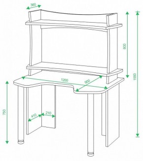 Стол компьютерный Домино lite СКЛ-Игр120 в Игриме - igrim.mebel24.online | фото 2