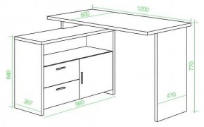 Стол компьютерный Домино Lite СКЛ-ПРЯМ120+ТБЛ в Игриме - igrim.mebel24.online | фото 2