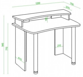 Стол компьютерный Домино lite СКЛ-Софт120+НКИЛ120 в Игриме - igrim.mebel24.online | фото 2