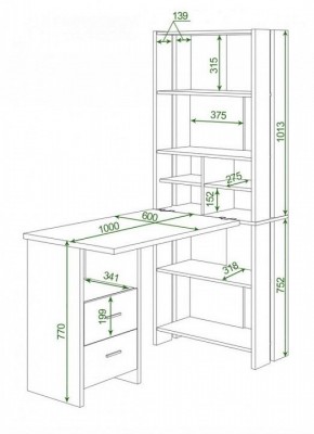 Стол компьютерный Домино Lite СТЛ-ОВ+С100Прям+ТЯЛ в Игриме - igrim.mebel24.online | фото 2