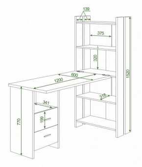 Стол компьютерный Домино Lite СТЛ-ОВ+С120Прям+ТЯЛ в Игриме - igrim.mebel24.online | фото 2