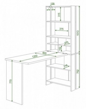 Стол компьютерный Домино Lite СТЛ-ОВХ+С120Прям без тумбы в Игриме - igrim.mebel24.online | фото 2