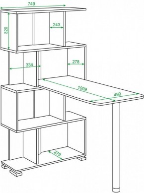 Стол компьютерный Домино нельсон СЛ-5-4СТ в Игриме - igrim.mebel24.online | фото 2