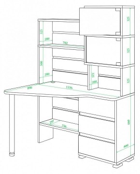 Стол компьютерный Домино нельсон СР-322 в Игриме - igrim.mebel24.online | фото 2