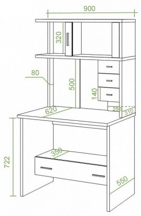 Стол компьютерный Домино СК-10М в Игриме - igrim.mebel24.online | фото 3