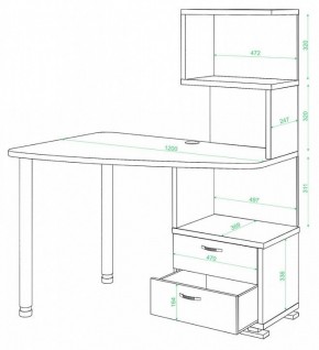 Стол компьютерный Домино СКМ-60 в Игриме - igrim.mebel24.online | фото 2