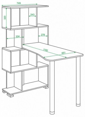 Стол компьютерный Домино СЛ-5-4СТ-2 в Игриме - igrim.mebel24.online | фото 2