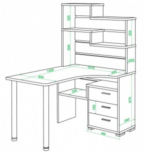 Стол компьютерный Домино СР-132-130 в Игриме - igrim.mebel24.online | фото 2