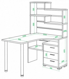 Стол компьютерный Домино СР-132-140 в Игриме - igrim.mebel24.online | фото 2