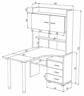 Стол компьютерный Домино СР-133-140 в Игриме - igrim.mebel24.online | фото 2