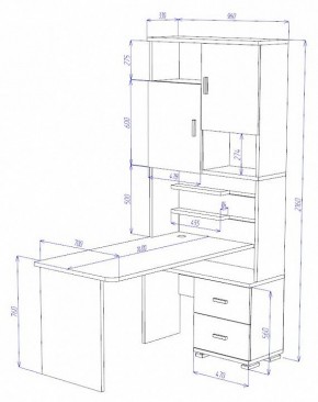 Стол компьютерный Домино СР-720/140 в Игриме - igrim.mebel24.online | фото 2