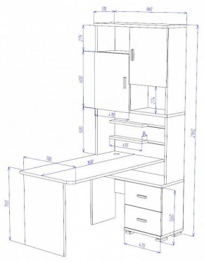 Стол компьютерный Домино СР-720/160 в Игриме - igrim.mebel24.online | фото 2