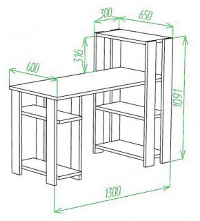 Стол компьютерный Slim СТН-110/130 в Игриме - igrim.mebel24.online | фото 2