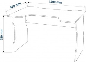 Стол компьютерный ВАРДИГ K1 120x82, антрацит/лайм в Игриме - igrim.mebel24.online | фото 3