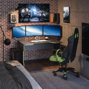Стол компьютерный ВАРДИГ K1 120x82, антрацит/лайм в Игриме - igrim.mebel24.online | фото 4