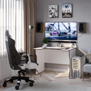 Стол компьютерный ВАРДИГ K2 100x82, белый/черный в Игриме - igrim.mebel24.online | фото 4