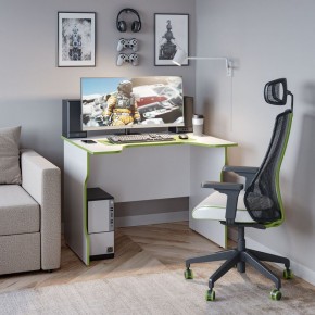 Стол компьютерный ВАРДИГ K2 100x82, белый/лайм в Игриме - igrim.mebel24.online | фото 4